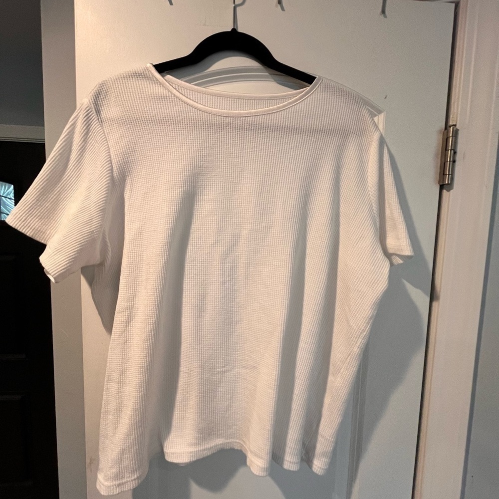 ~Women Within~ White Ribbed Top